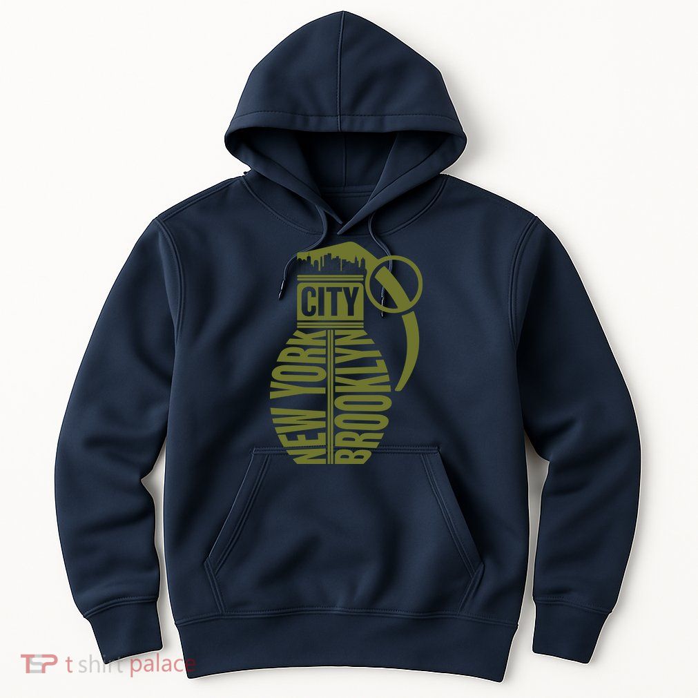 Cool New York City Brooklyn Grenade Design Hoodie