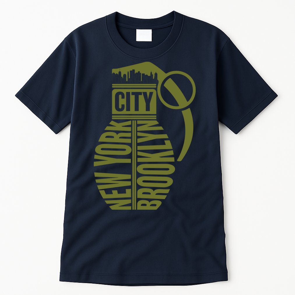 Cool New York City Brooklyn Grenade Design Tall T-Shirt