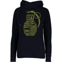 Cool New York City Brooklyn Grenade Design Womens Funnel Neck Pullover Hood