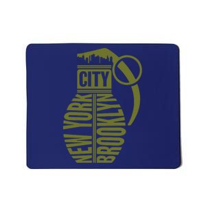 Cool New York City Brooklyn Grenade Design Mousepad