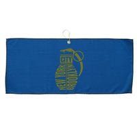 Cool New York City Brooklyn Grenade Design Large Microfiber Waffle Golf Towel