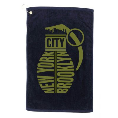 Cool New York City Brooklyn Grenade Design Golf Towel