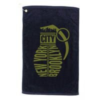 Cool New York City Brooklyn Grenade Design Platinum Collection Golf Towel