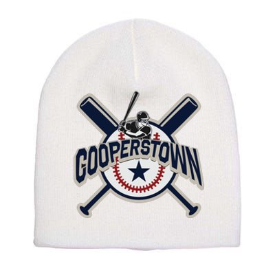 Cooperstown New York Baseball Game Family Vacation Short Acrylic Beanie