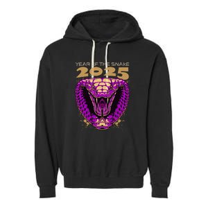 Chinese New Year Of The Snake 2025 Garment-Dyed Fleece Hoodie