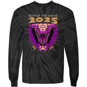 Chinese New Year Of The Snake 2025 Tie-Dye Long Sleeve Shirt