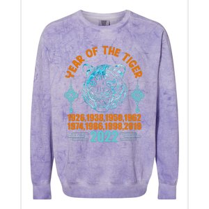 Chinese New Year Tiger Celebration Graphic Colorblast Crewneck Sweatshirt