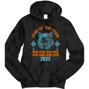 Chinese New Year Tiger Celebration Graphic Tie Dye Hoodie