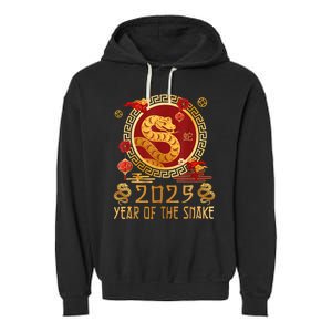 Chinese New Year 2025 Year Of The Snake Happy New Year 2025 Garment-Dyed Fleece Hoodie