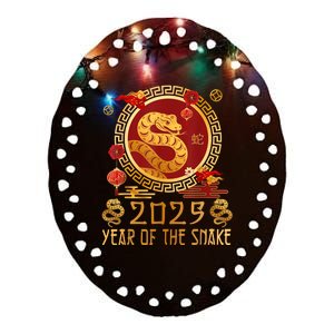 Chinese New Year 2025 Year Of The Snake Happy New Year 2025 Ceramic Oval Ornament