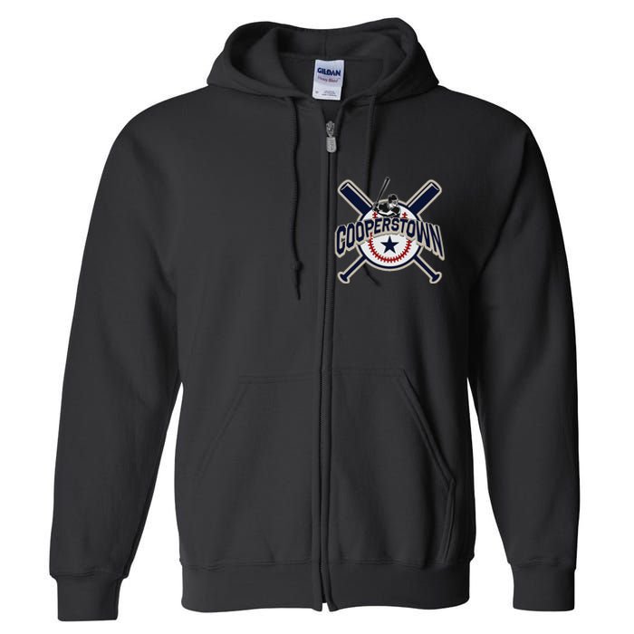 Cooperstown New York Baseball Game Family Full Zip Hoodie