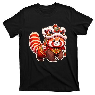 Chinese New Year Red Panda Lion Dance Lunar New Year 2024 T-Shirt