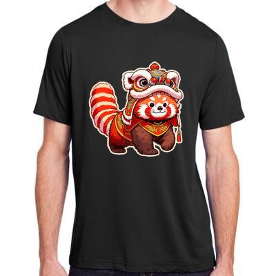 Chinese New Year Red Panda Lion Dance Lunar New Year 2024 Adult ChromaSoft Performance T-Shirt