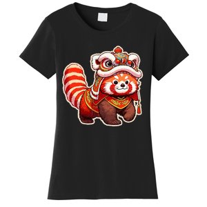 Chinese New Year Red Panda Lion Dance Lunar New Year 2024 Women's T-Shirt