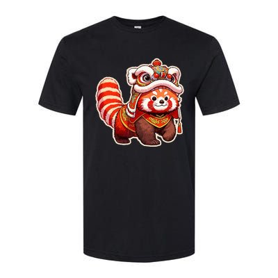 Chinese New Year Red Panda Lion Dance Lunar New Year 2024 Softstyle® CVC T-Shirt