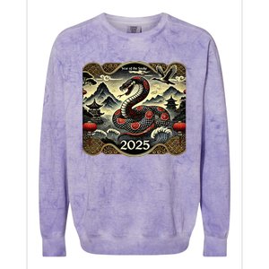 Chinese New Year Of The Snake 2025 Colorblast Crewneck Sweatshirt