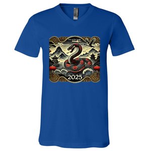 Chinese New Year Of The Snake 2025 V-Neck T-Shirt