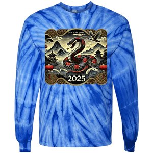 Chinese New Year Of The Snake 2025 Tie-Dye Long Sleeve Shirt