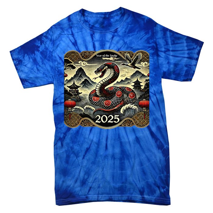 Chinese New Year Of The Snake 2025 Tie-Dye T-Shirt