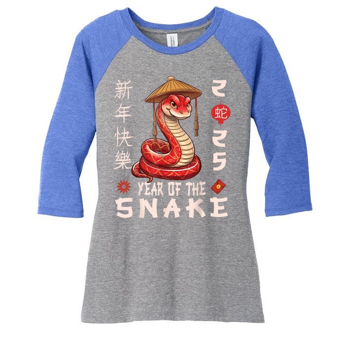 Chinese New Year Year Of The Snake Women's Tri-Blend 3/4-Sleeve Raglan Shirt