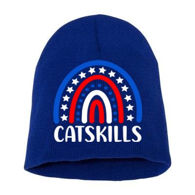 Catskills New York Gift I Love Catskills New Usa Great Gift Short Acrylic Beanie