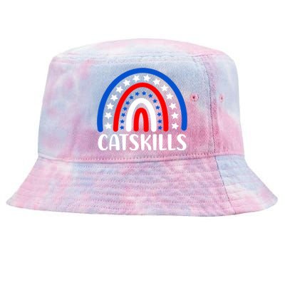 Catskills New York Gift I Love Catskills New Usa Great Gift Tie-Dyed Bucket Hat