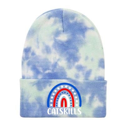 Catskills New York Gift I Love Catskills New Usa Great Gift Tie Dye 12in Knit Beanie