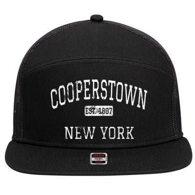 Cooperstown New York NY Vintage 7 Panel Mesh Trucker Snapback Hat