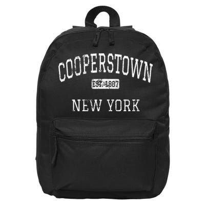 Cooperstown New York NY Vintage 16 in Basic Backpack