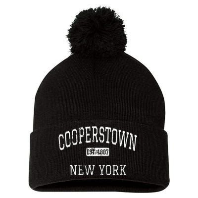 Cooperstown New York NY Vintage Pom Pom 12in Knit Beanie