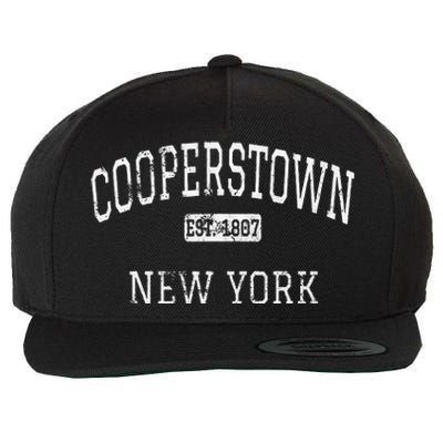 Cooperstown New York NY Vintage Wool Snapback Cap