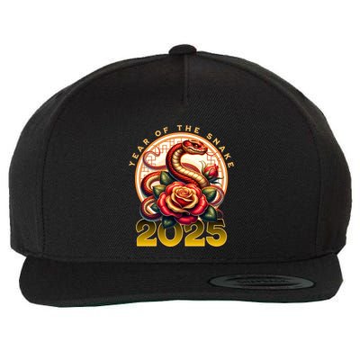 Chinese New Year Of The Snake 2025 Wool Snapback Cap