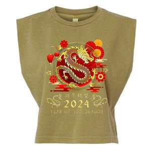 Chinese New Year 2024 Year Of The Dragon Happy New Year 2024 Garment-Dyed Women's Muscle Tee