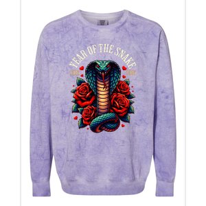 Chinese New Year Of The Snake 2025 Colorblast Crewneck Sweatshirt