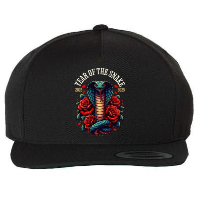 Chinese New Year Of The Snake 2025 Wool Snapback Cap