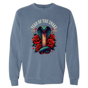 Chinese New Year Of The Snake 2025 Garment-Dyed Sweatshirt