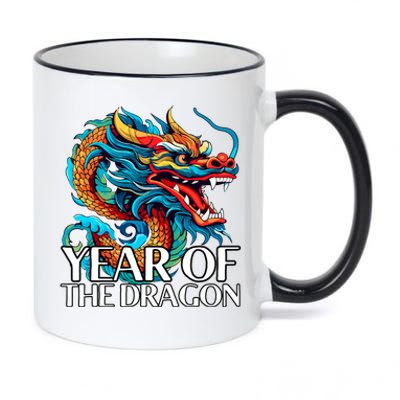 Chinese New Year Zodiac Year Of The Wood Dragon 2024 11oz Black Color Changing Mug