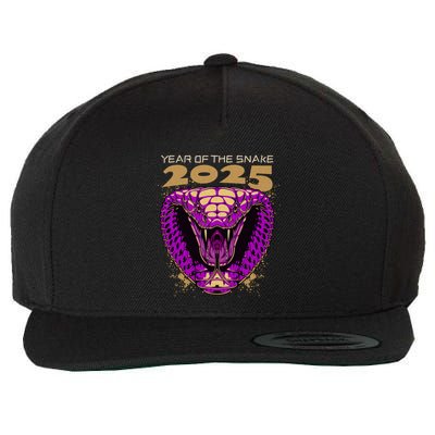 Chinese New Year Of The Snake 2025 Wool Snapback Cap