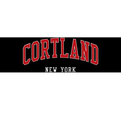 Cortland New York Varsity Sports Style Bumper Sticker