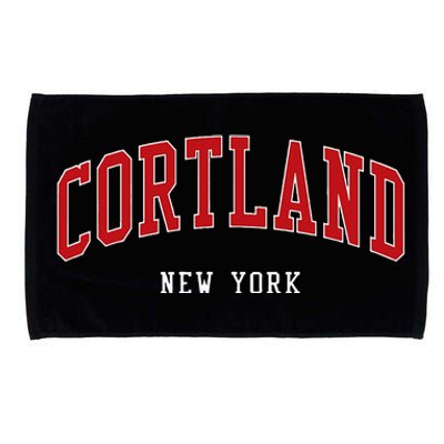 Cortland New York Varsity Sports Style Microfiber Hand Towel