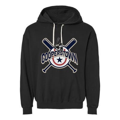 Cooperstown New York Baseball Game Family Vacation Garment-Dyed Fleece Hoodie