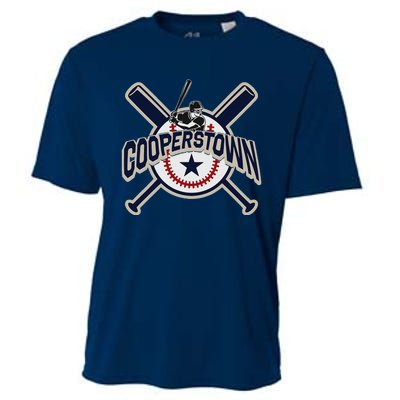 Cooperstown New York Baseball Game Family Vacation Cooling Performance Crew T-Shirt