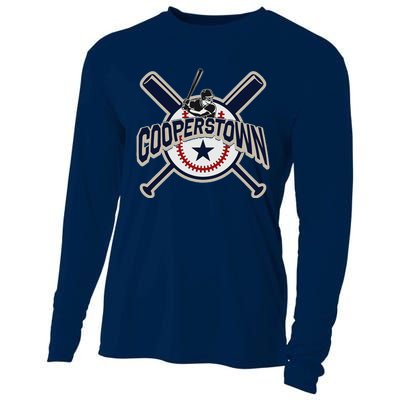 Cooperstown New York Baseball Game Family Vacation Cooling Performance Long Sleeve Crew