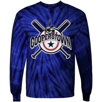 Cooperstown New York Baseball Game Family Vacation Tie-Dye Long Sleeve Shirt