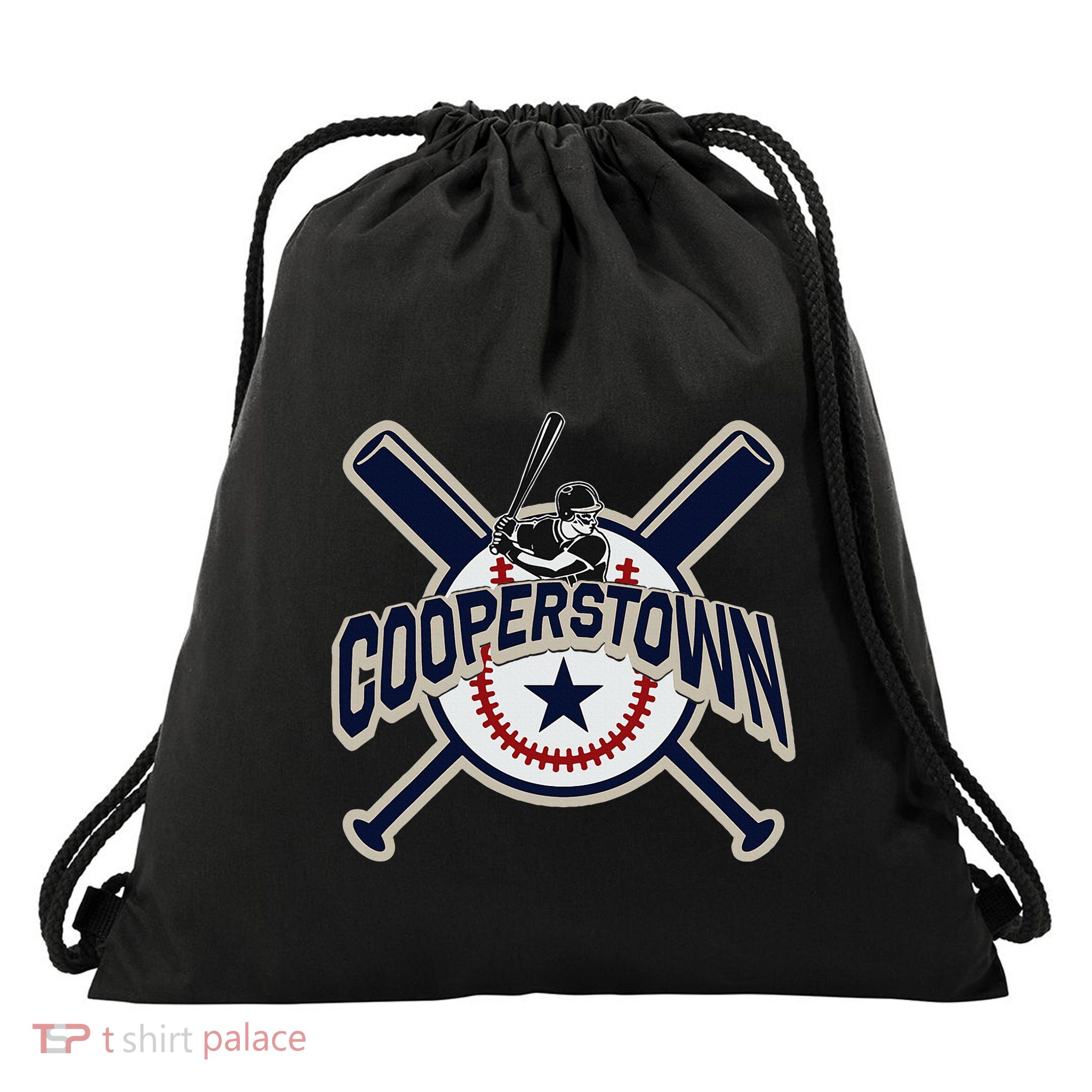 Cooperstown New York Baseball Game Family Vacation Drawstring Bag