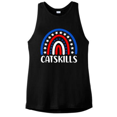 Catskills New York Gift I Love Catskills New Usa Gift Ladies PosiCharge Tri-Blend Wicking Tank