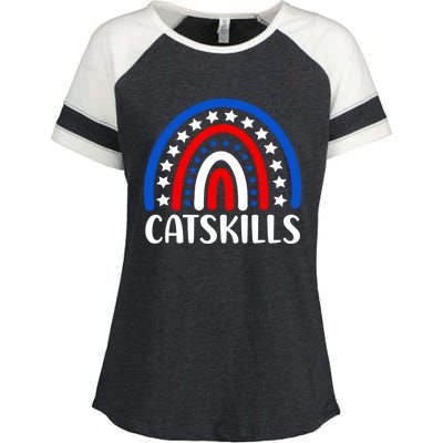 Catskills New York Gift I Love Catskills New Usa Gift Enza Ladies Jersey Colorblock Tee