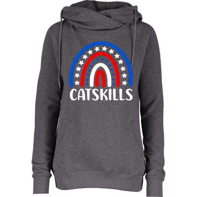 Catskills New York Gift I Love Catskills New Usa Gift Womens Funnel Neck Pullover Hood