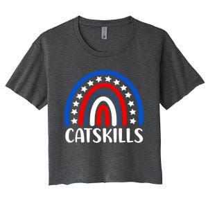 Catskills New York Gift I Love Catskills New Usa Gift Women's Crop Top Tee