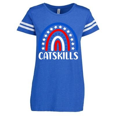 Catskills New York Gift I Love Catskills New Usa Gift Enza Ladies Jersey Football T-Shirt